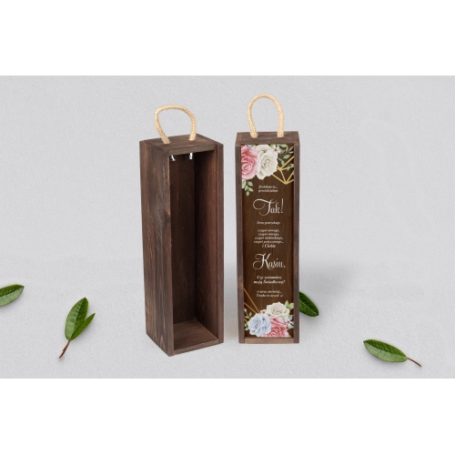 Prośba o Świadkowanie - SNW brązowa Geometryczne Serce - Motyw 3