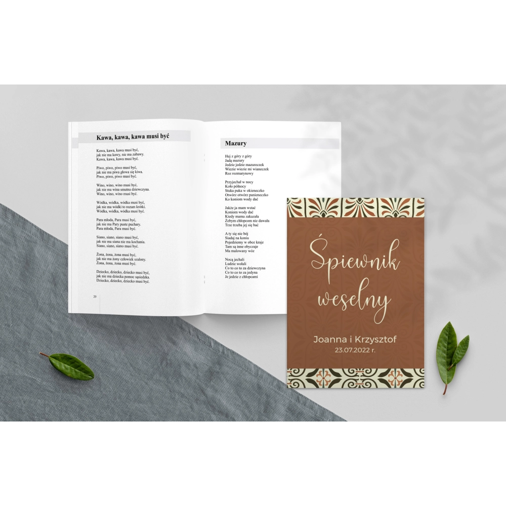 Śpiewnik Weselny - Vintage Motyw 3