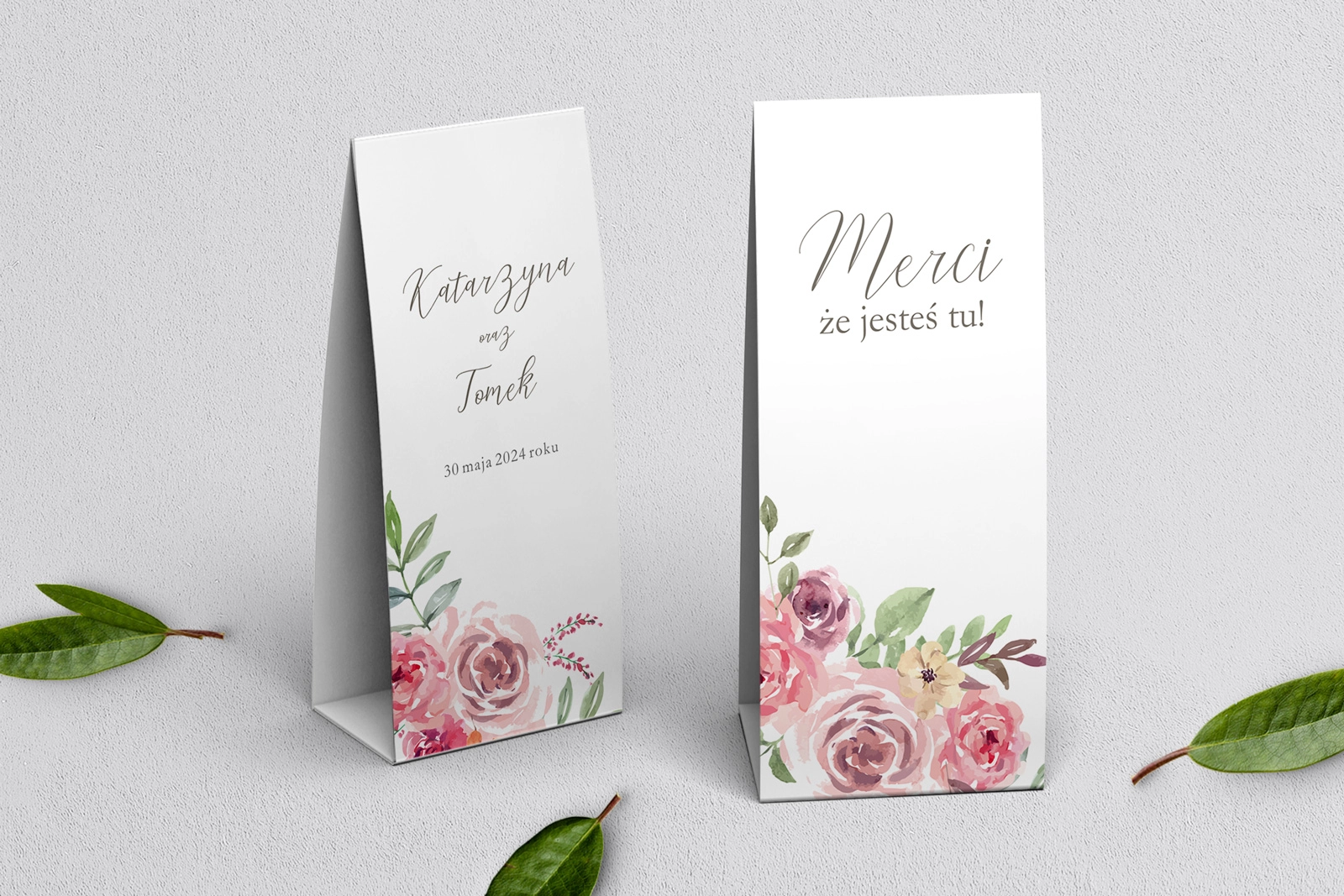 Podziękowanie Merci - Pudełeczko PasteLove Motyw 2