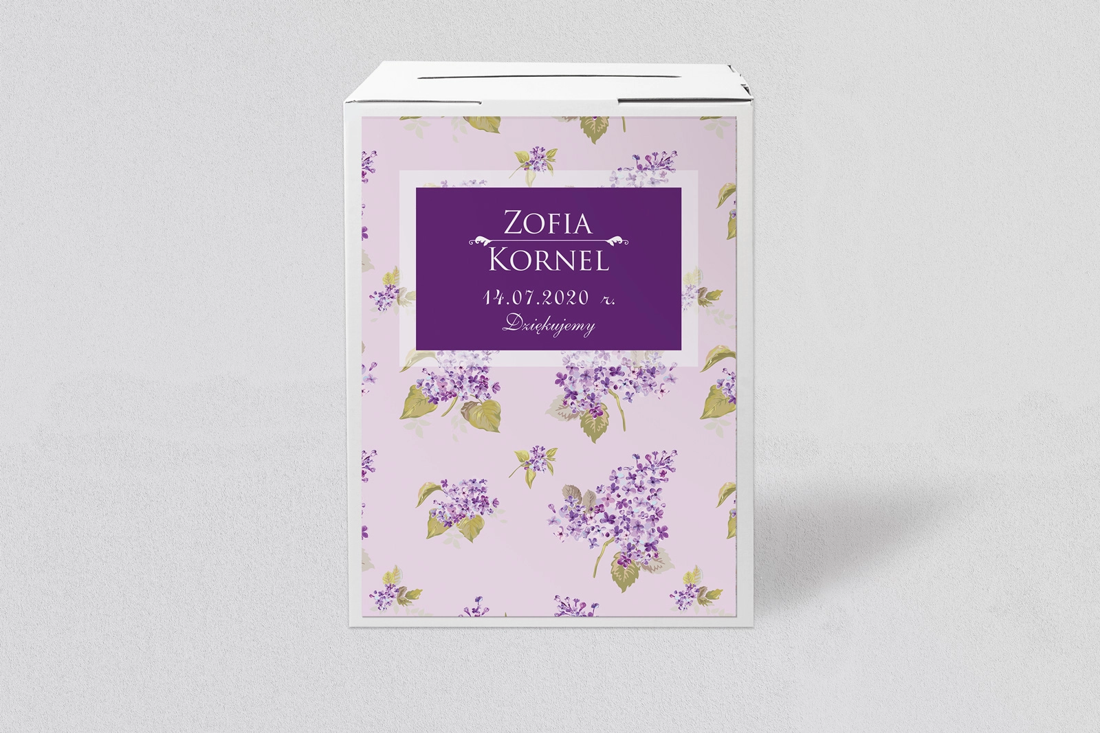Pudełko na koperty i pieniądze Kwiatowe Pole Motyw 6