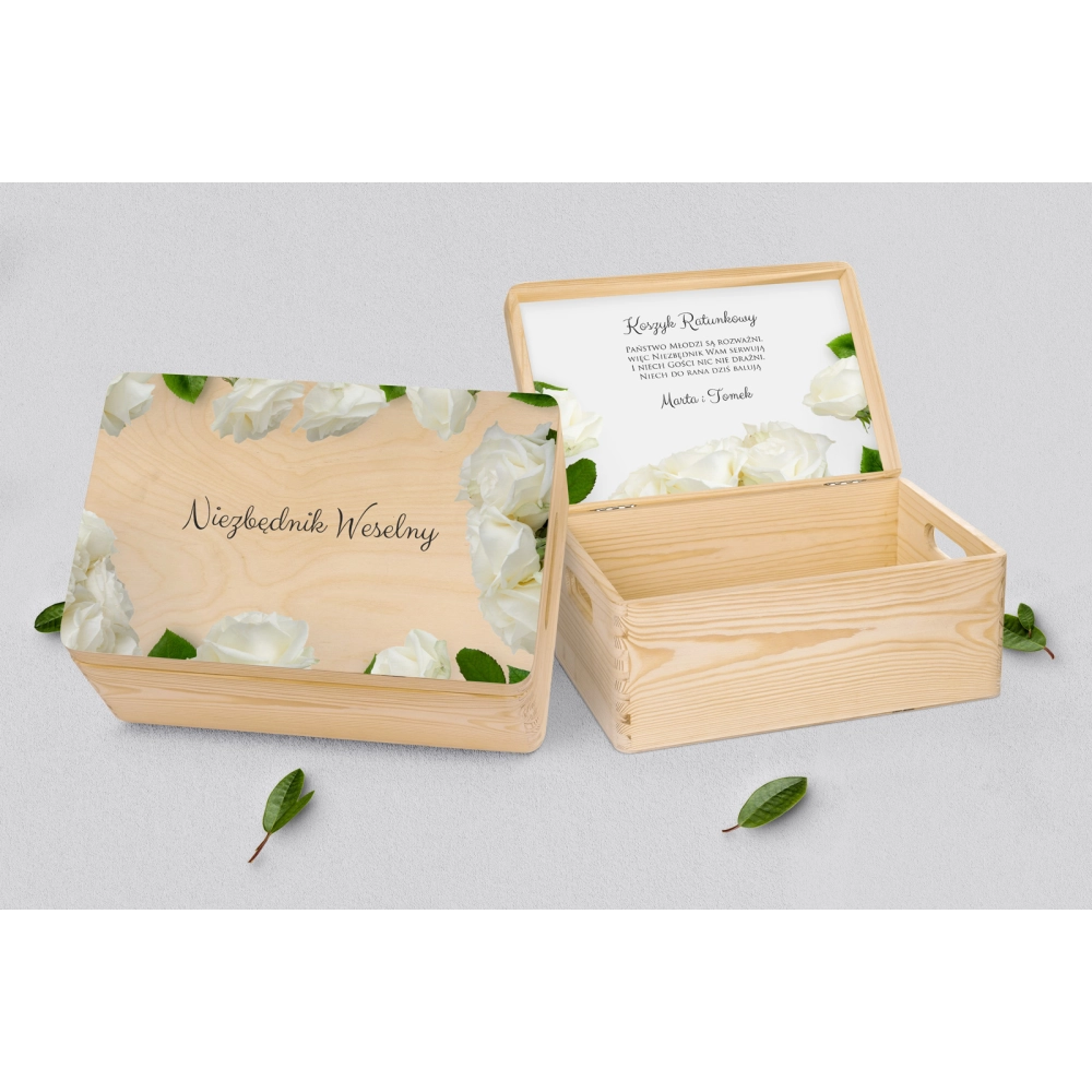 Koszyczek ratunkowy weselny naturalny - Soft Motyw 4