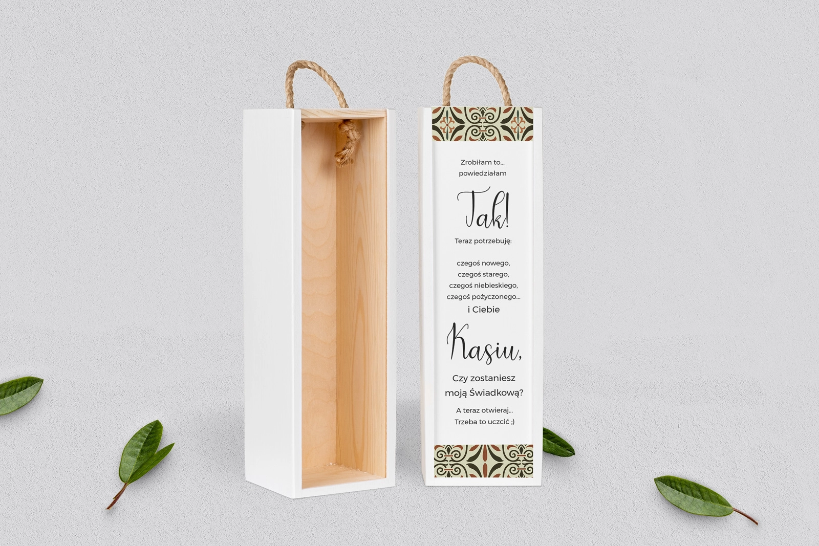 Prośba o Świadkowanie - SNW biała Vintage Motyw 3