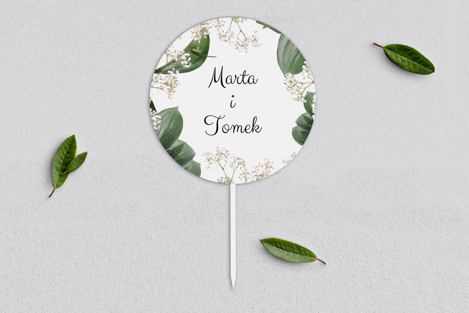 Topper na tort weselny - Soft Motyw 1