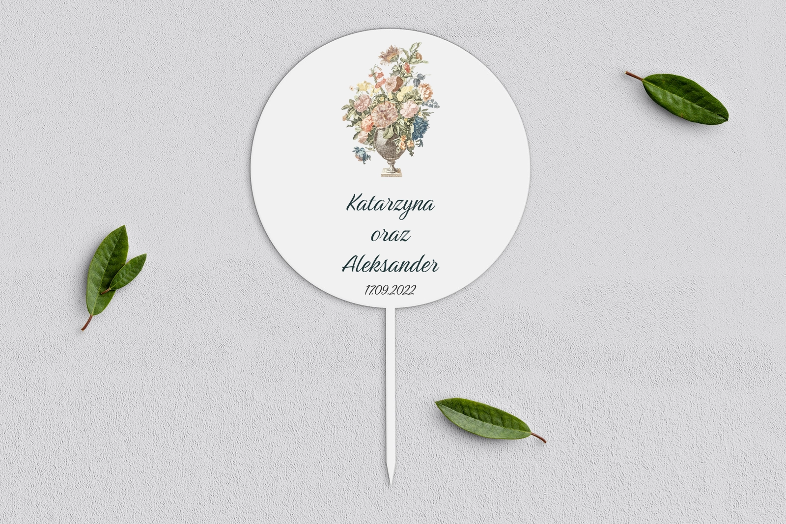 Topper na tort weselny - Rustic Summer Motyw 1