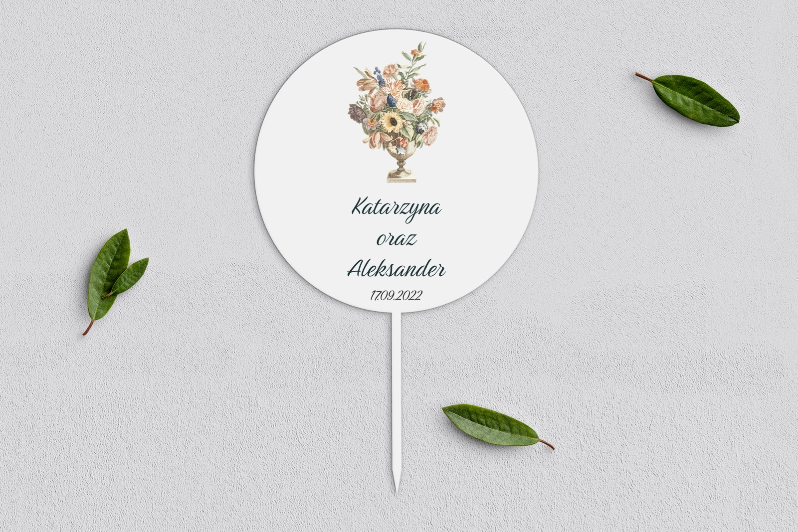 Topper na tort weselny - Rustic Summer Motyw 2