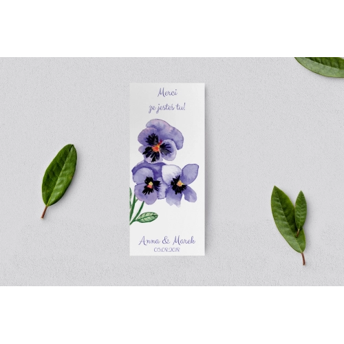 Podziękowanie Merci - Karteczka Sweet Love - Motyw 3