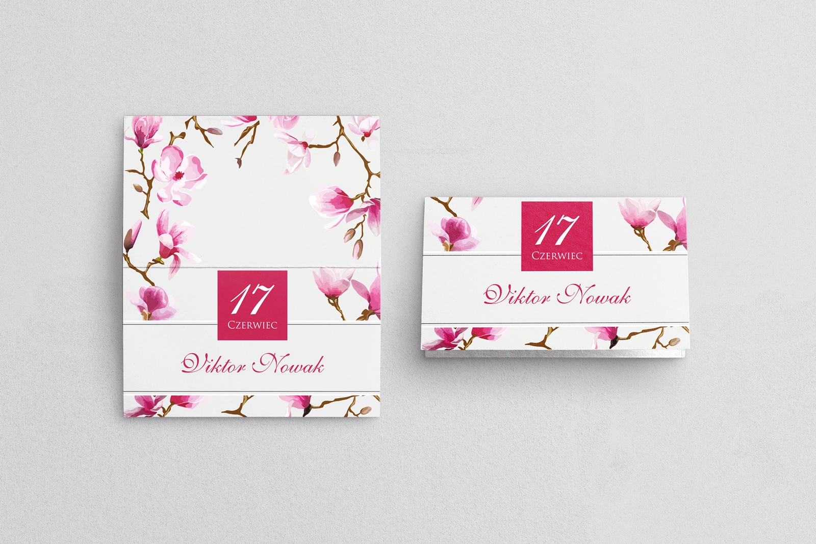 Winietki ślubne składane Nasz Dzień - Motyw 5