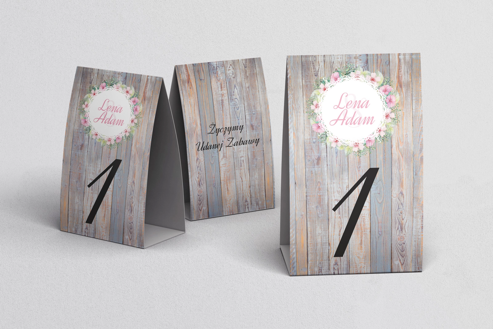 Numerki na stół Rustical Motyw 6