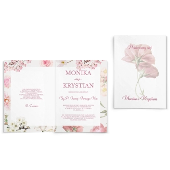 Zaproszenia ślubne Garden of Love - Składane motyw 2