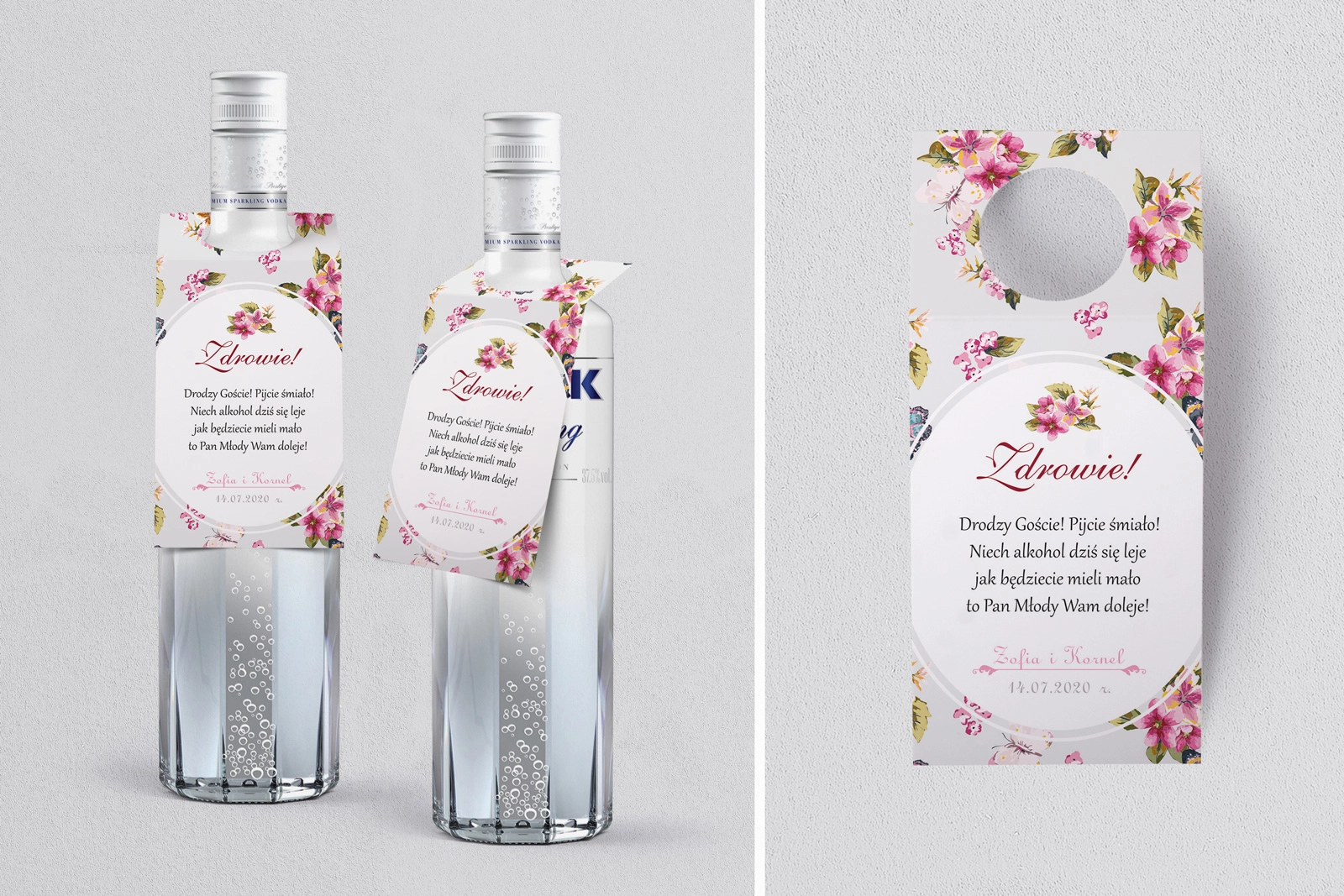 Zawieszka na alkohol oczko Pobieramy się Motyw 2