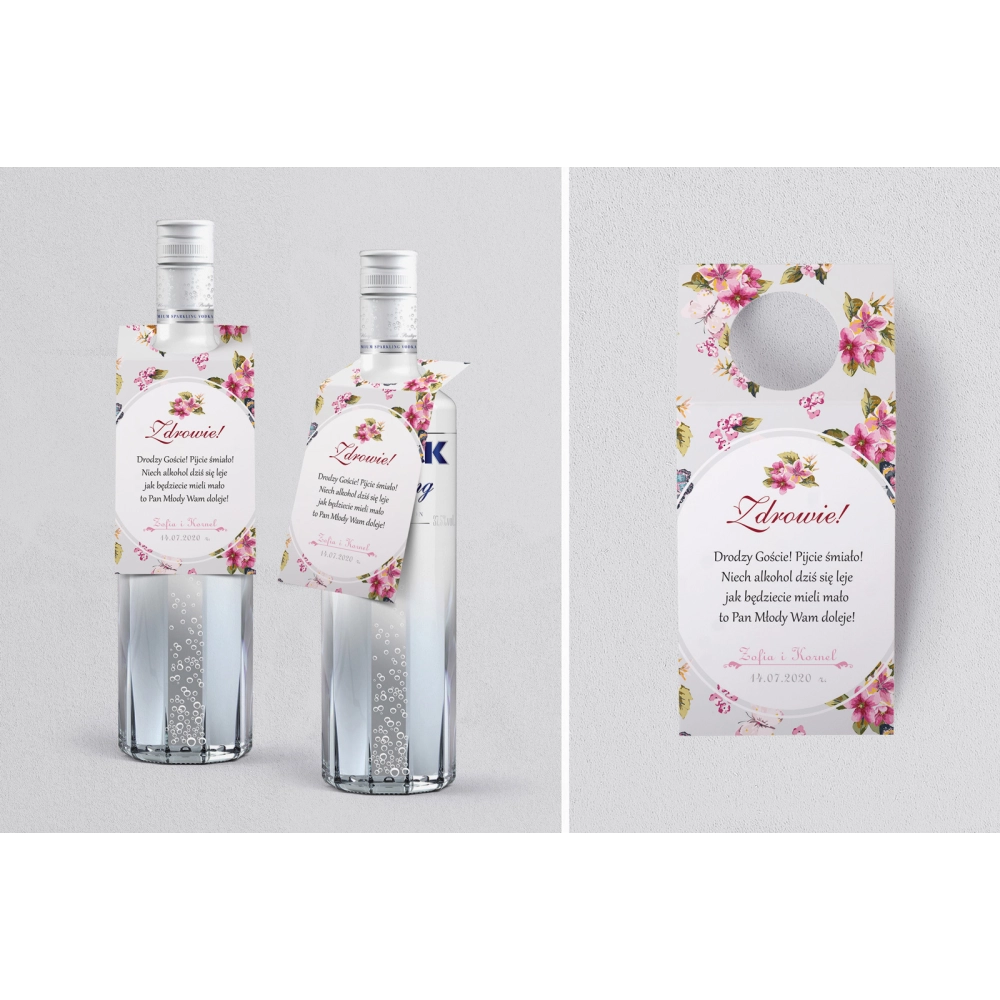 Zawieszka na alkohol oczko Pobieramy się Motyw 2