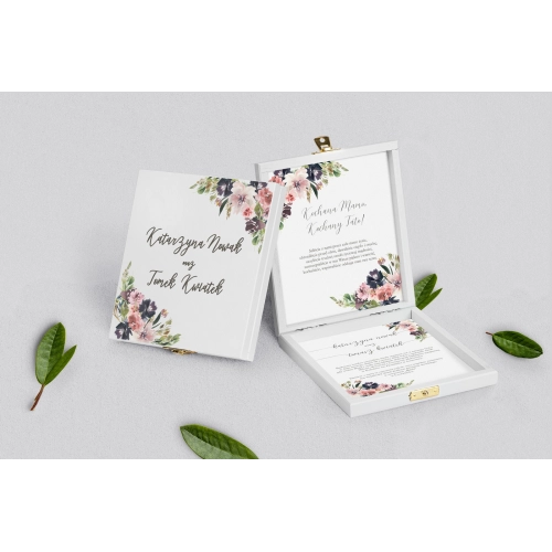 Zaproszenie dla Rodziców - białe PasteLove Motyw 4