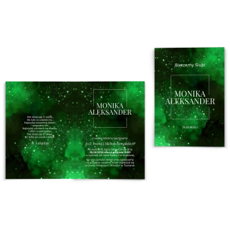 Zaproszenia ślubne Colors of the Sky - Składane motyw 1