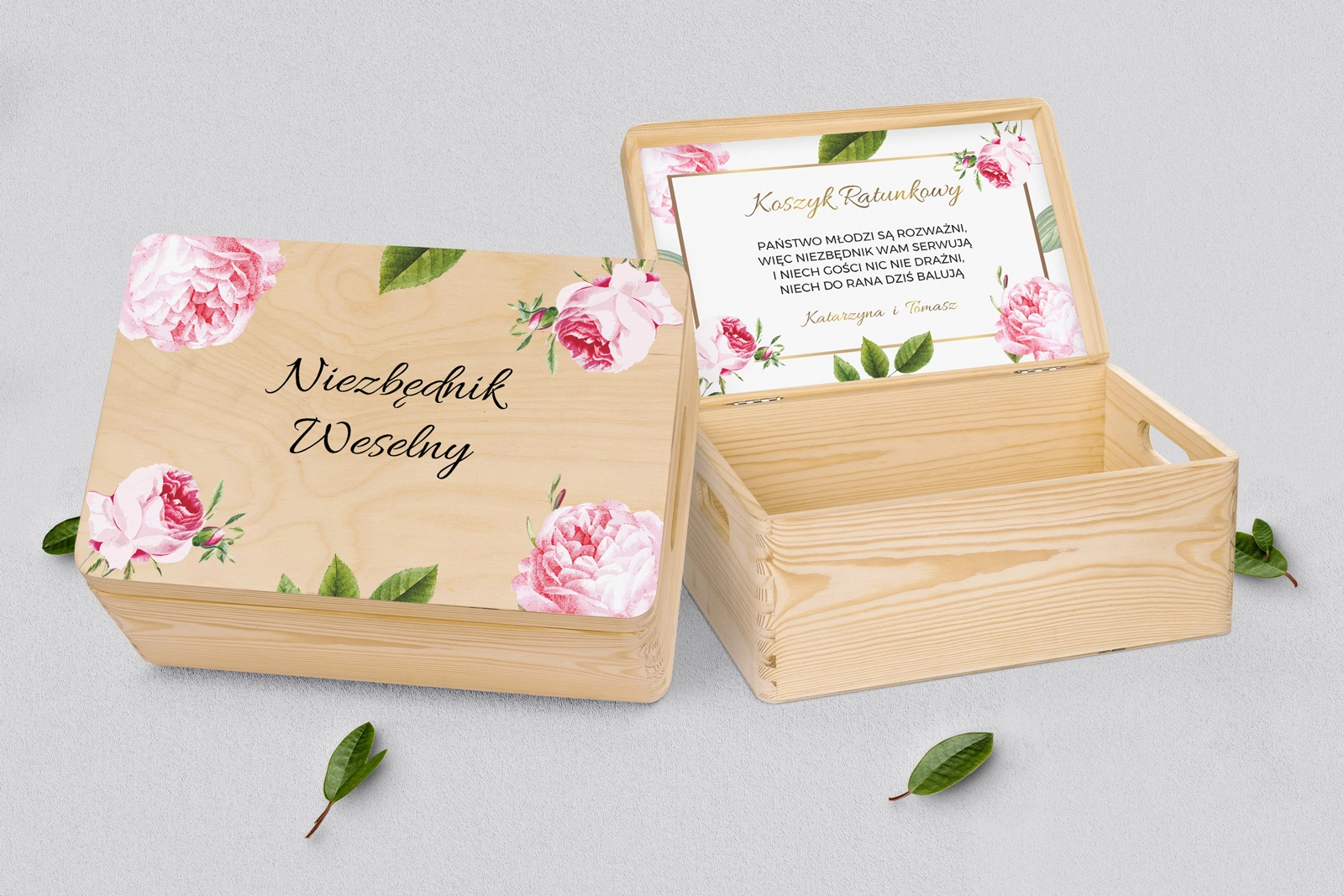 Koszyczek ratunkowy weselny naturalny - Dream Motyw 2