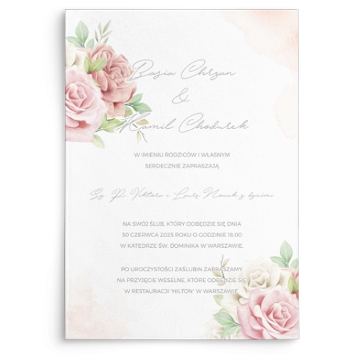 Zaproszenia ślubne Lili - Motyw 3