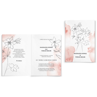 Zaproszenia ślubne Julietta - Składane Motyw 2