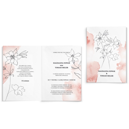 Zaproszenia ślubne Julietta - Składane Motyw 2