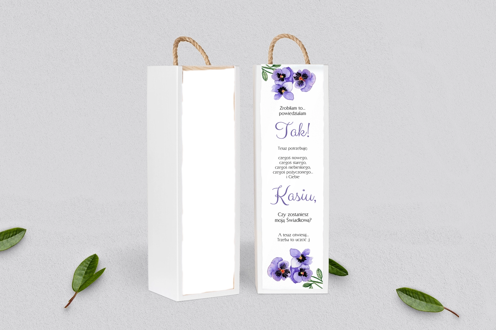 Prośba o Świadkowanie - SNW Akryl biała Sweet Love Motyw 3