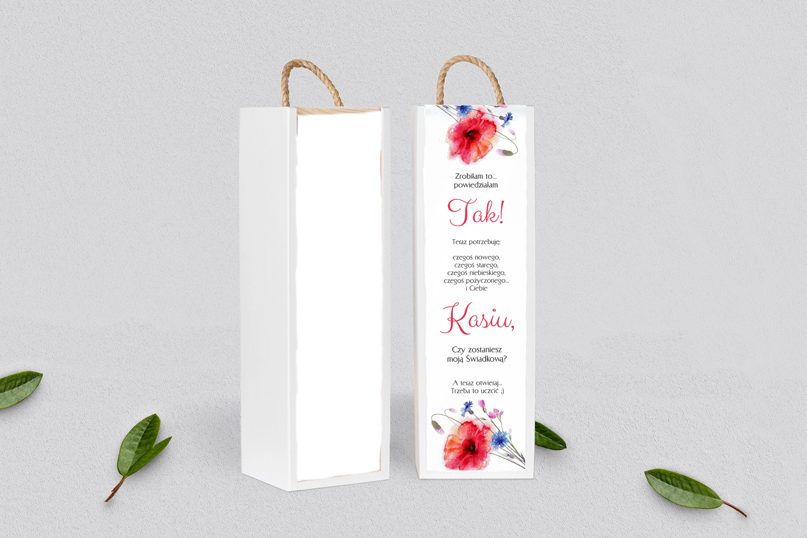 Prośba o Świadkowanie - SNW Akryl biała Sweet Love Motyw 2