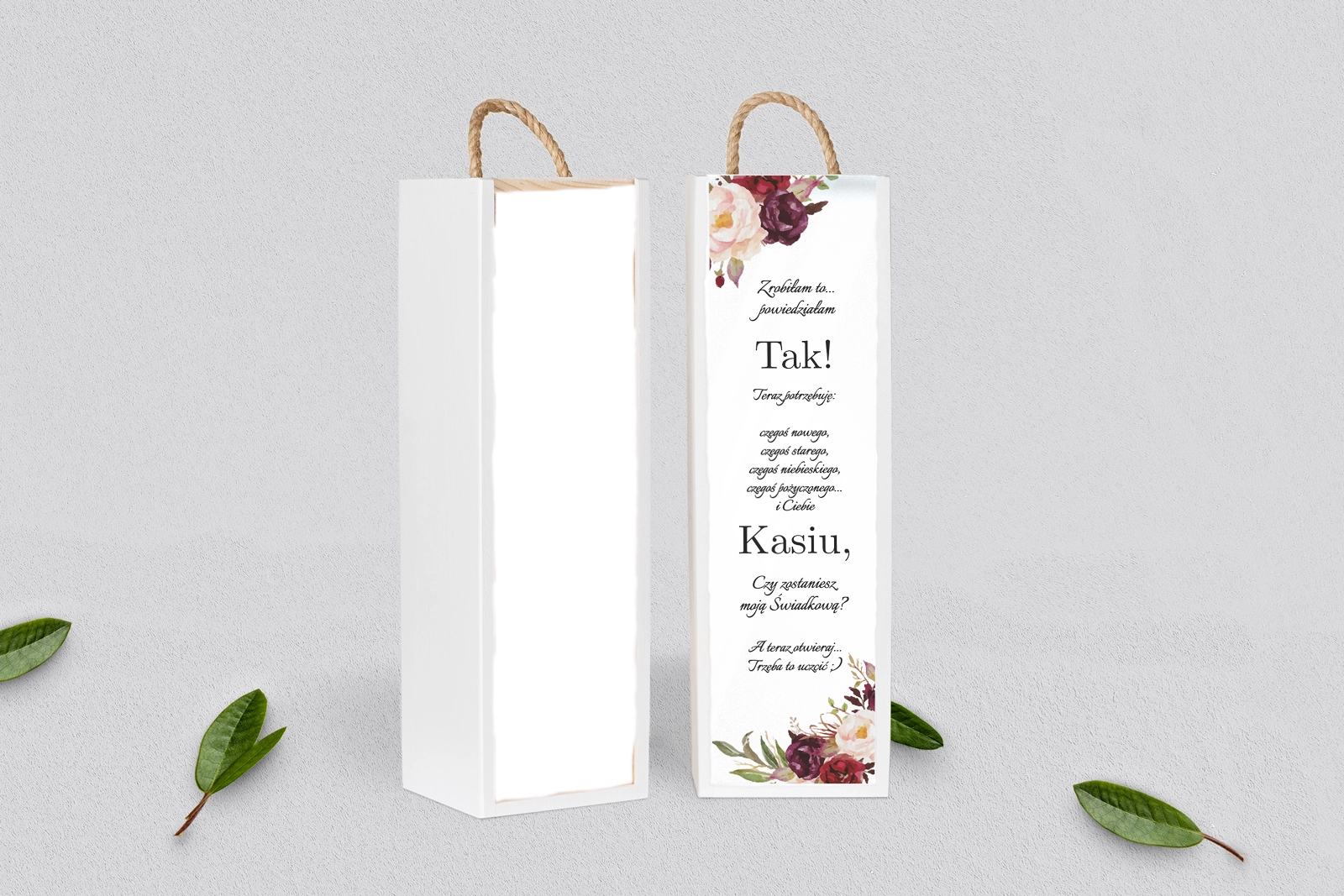 Prośba o Świadkowanie - SNW Akryl biała Fabello Motyw 2