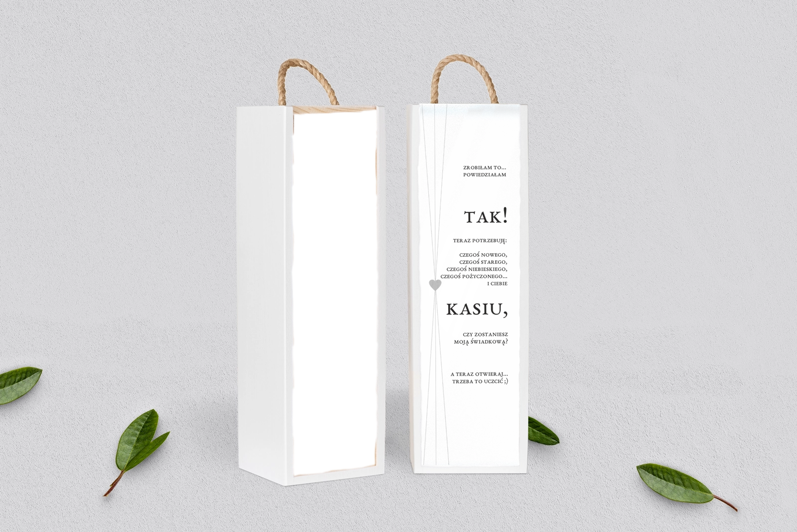 Prośba o Świadkowanie - SNW Akryl biała Elegance Motyw 2