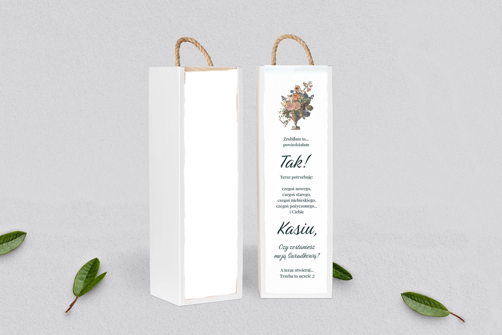 Prośba o Świadkowanie - SNW Akryl biała Rustic Summer Motyw 3