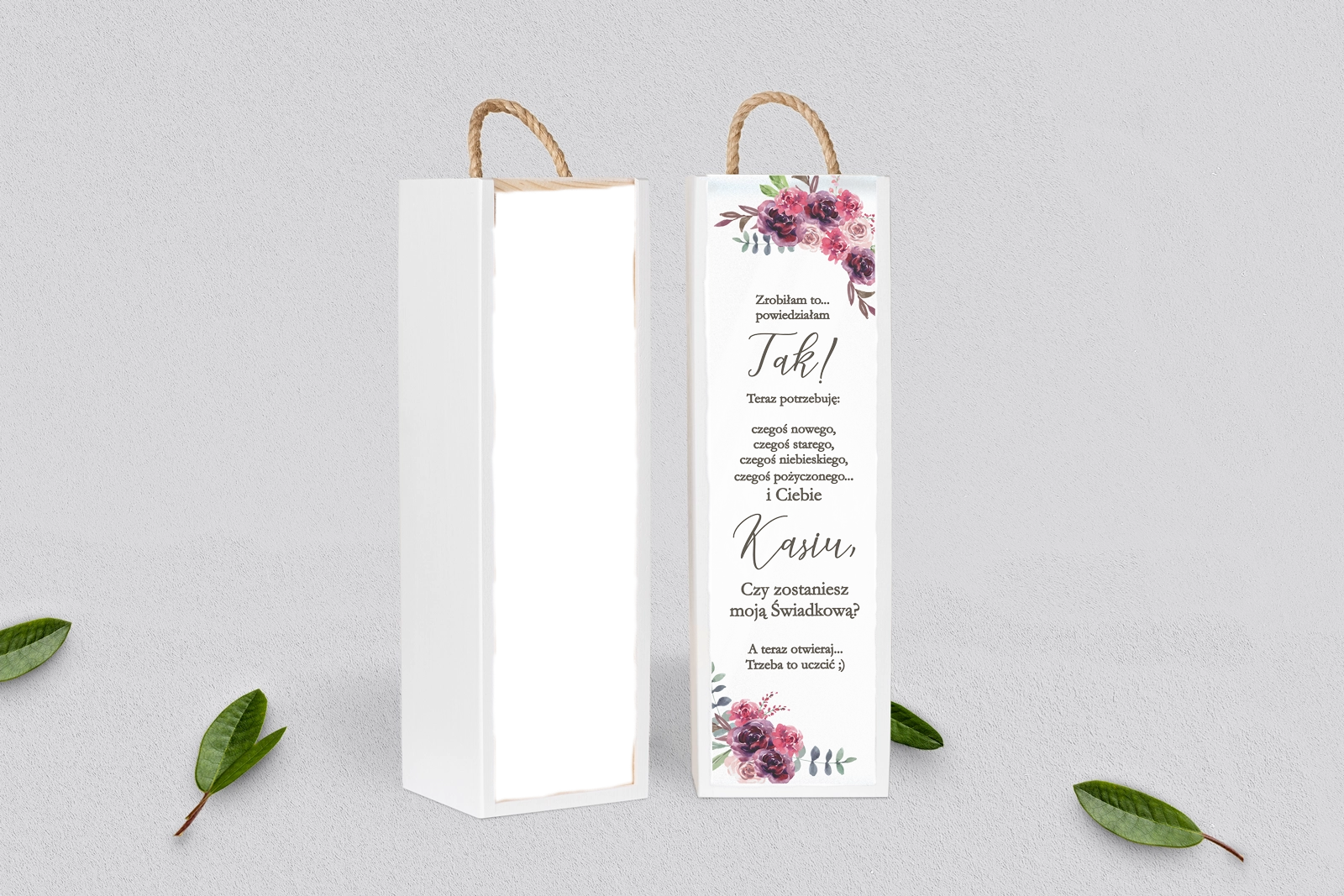 Prośba o Świadkowanie - SNW Akryl biała PasteLove Motyw 1