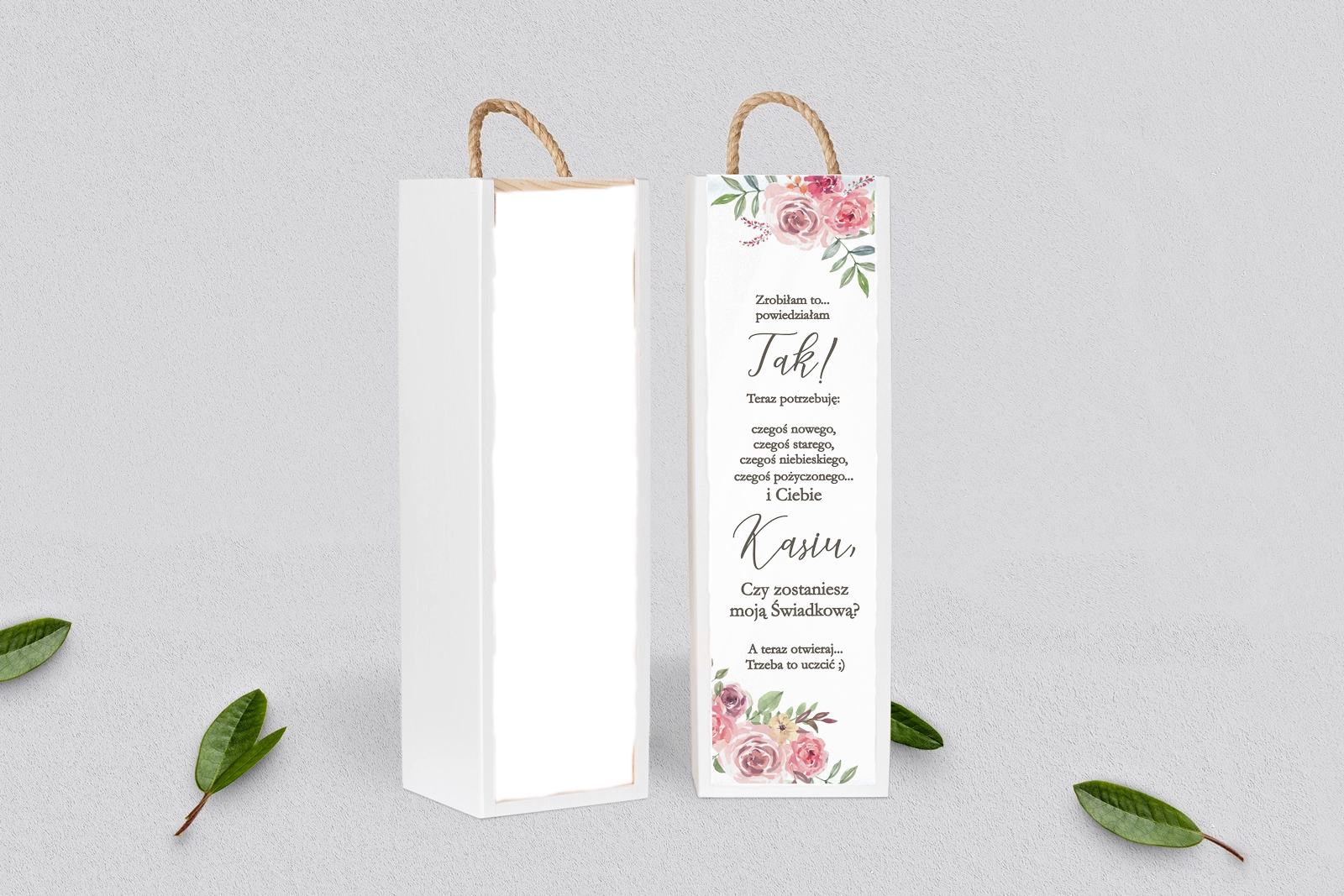 Prośba o Świadkowanie - SNW Akryl biała PasteLove Motyw 2