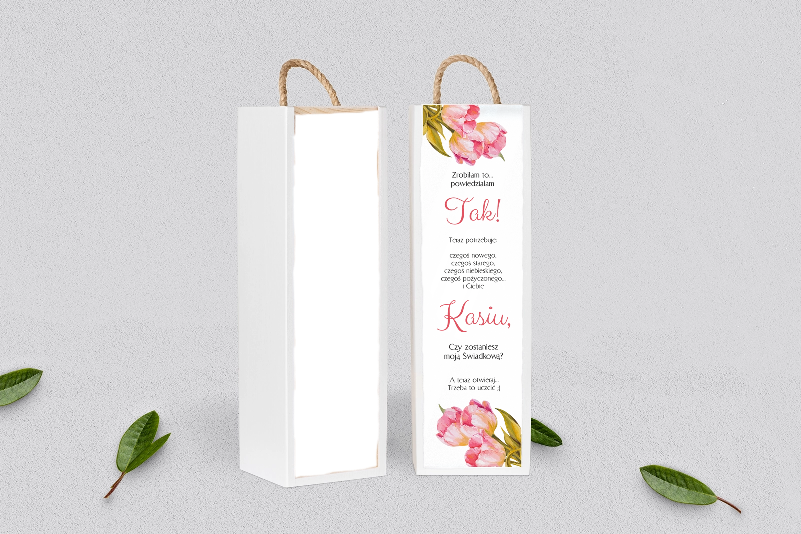 Prośba o Świadkowanie - SNW Akryl biała Sweet Love Motyw 4