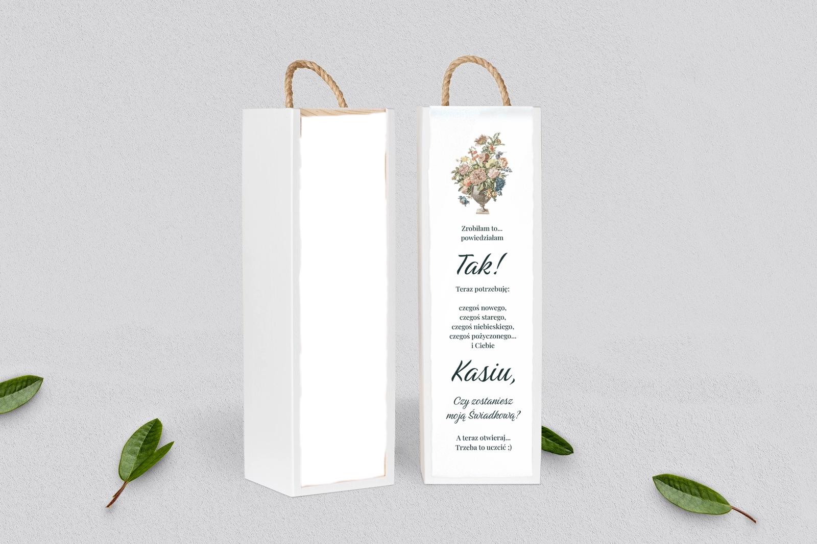 Prośba o Świadkowanie - SNW Akryl biała Rustic Summer Motyw 1