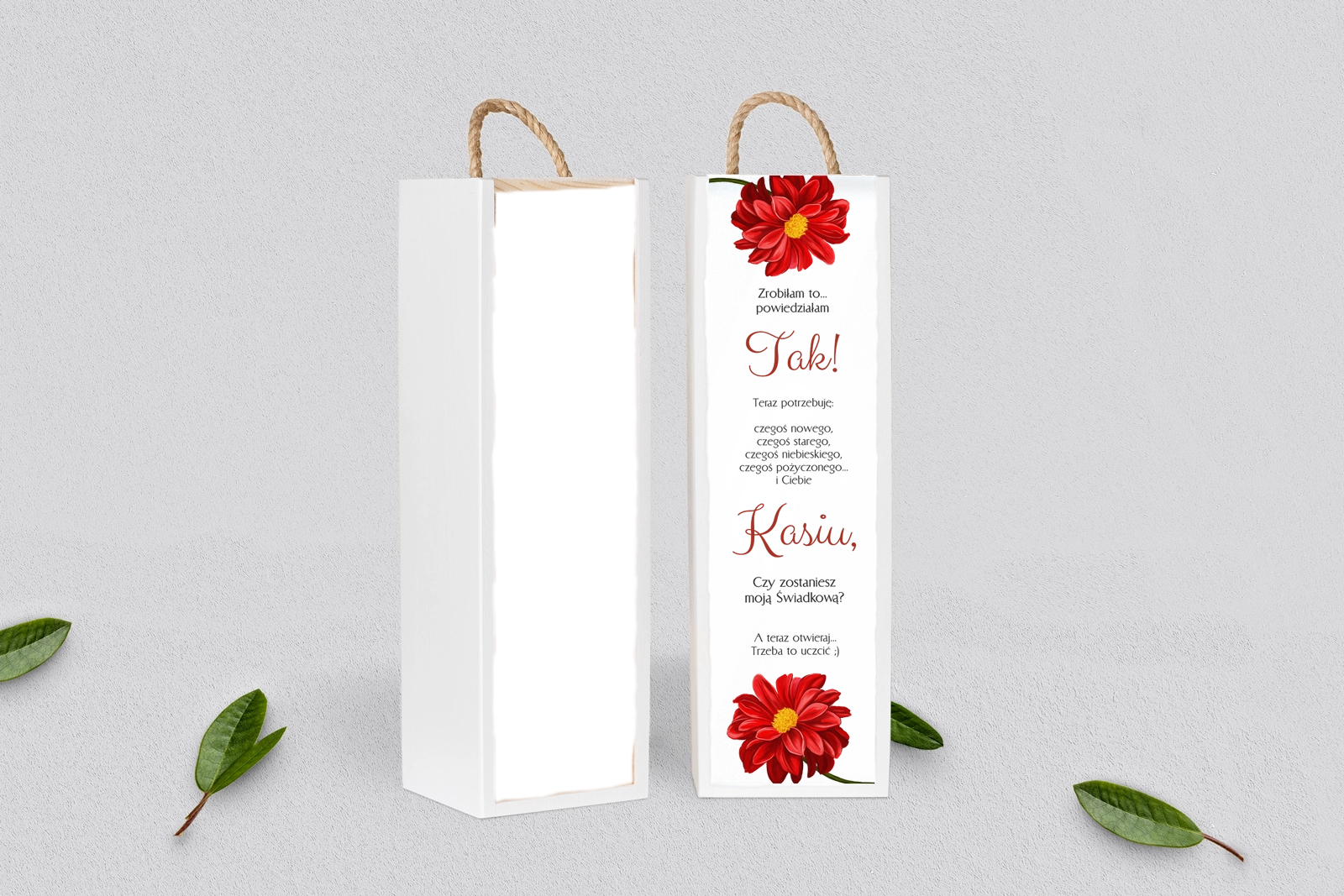 Prośba o Świadkowanie - SNW Akryl biała Sweet Love Motyw 5