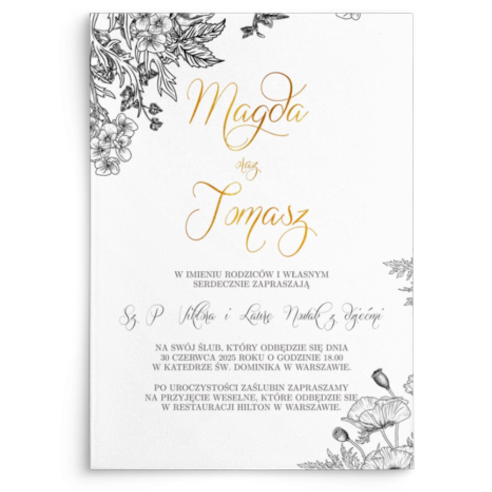 Zaproszenia ślubne Adore - Motyw 2