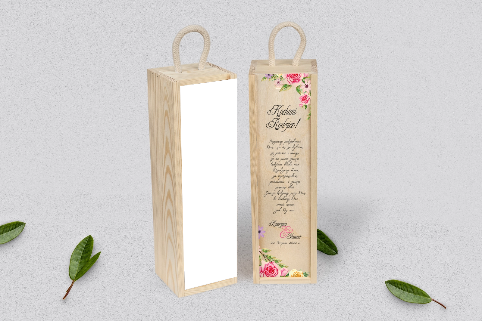 Skrzynka dla Rodziców - SNW Naturalna Akwarelowe Wianki Motyw 5