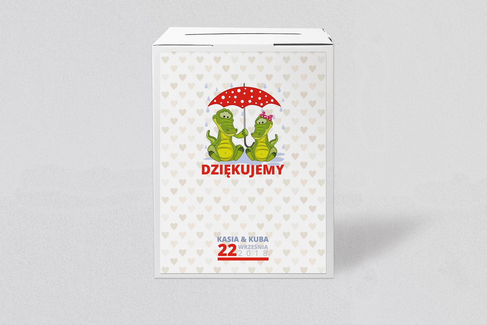 Pudełko na koperty i pieniądze Uroczy Deszcz Motyw 17