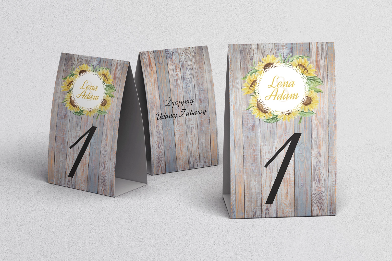 Numerki na stół Rustical Motyw 4