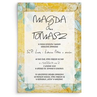 Zaproszenia ślubne Mgiełka - Motyw 3