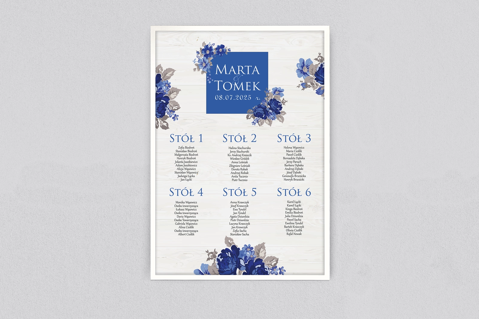 Plan stołów weselnych Biała Stodoła - Motyw 4