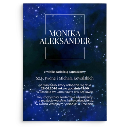 Zaproszenia ślubne Colors of the Sky - Motyw 3