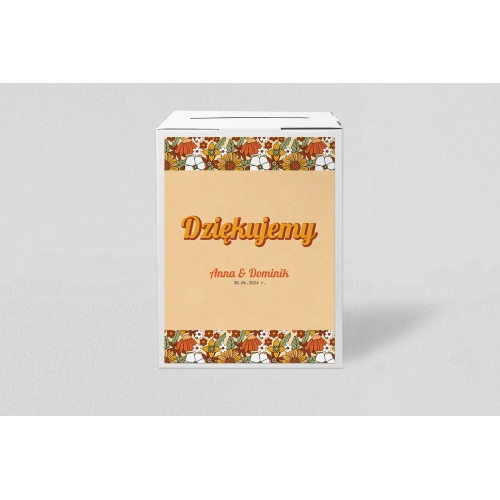 Pudełko na koperty i pieniądze Retro Style Motyw 1