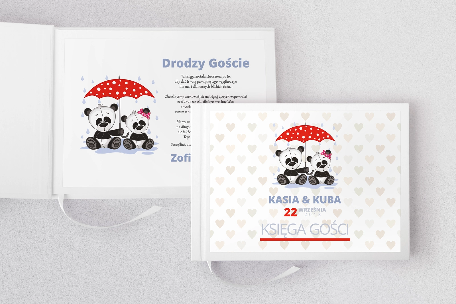 Księga Gości Weselnych Uroczy Deszcz Motyw 8