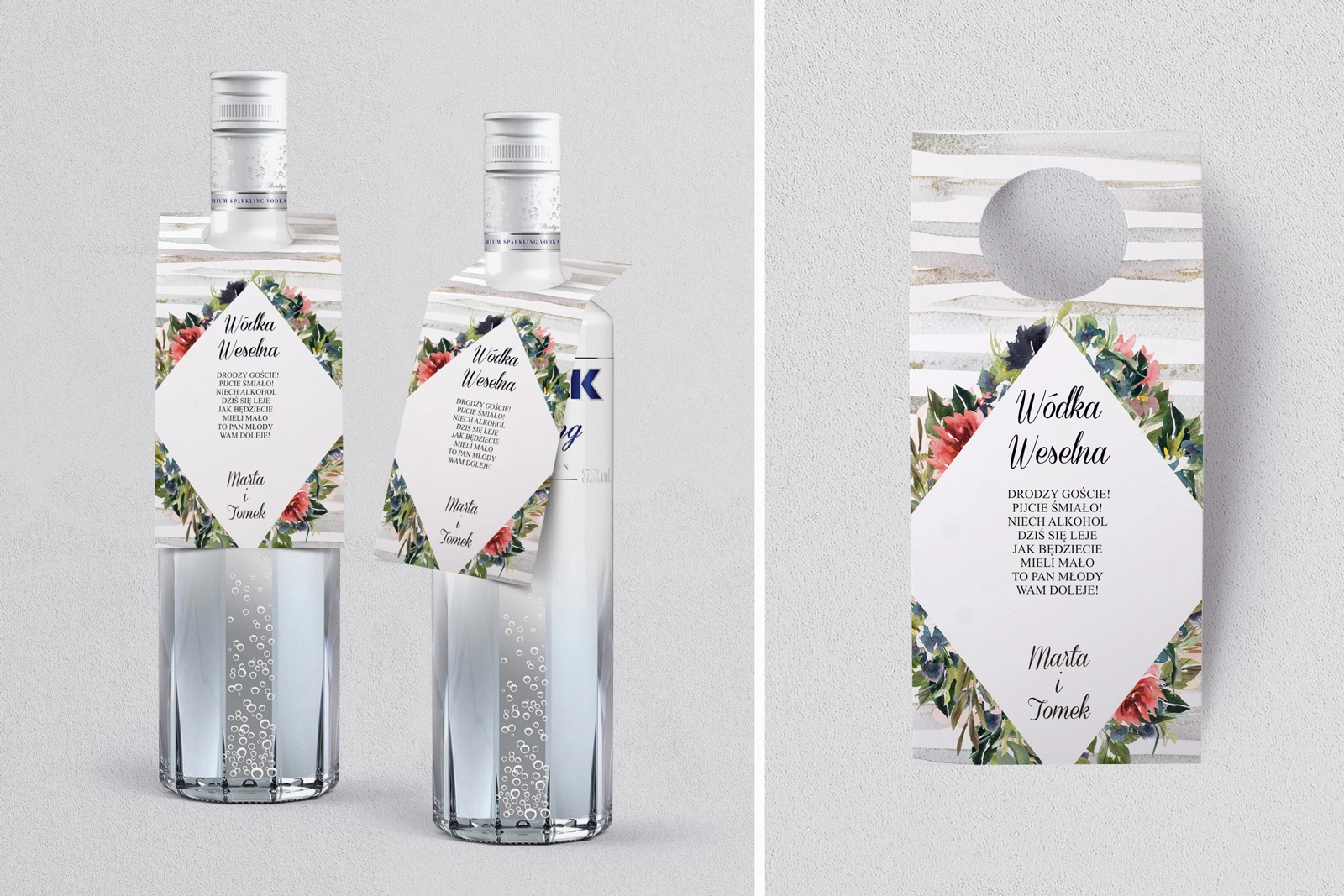 Zawieszka na alkohol oczko Akwarelka Motyw 3