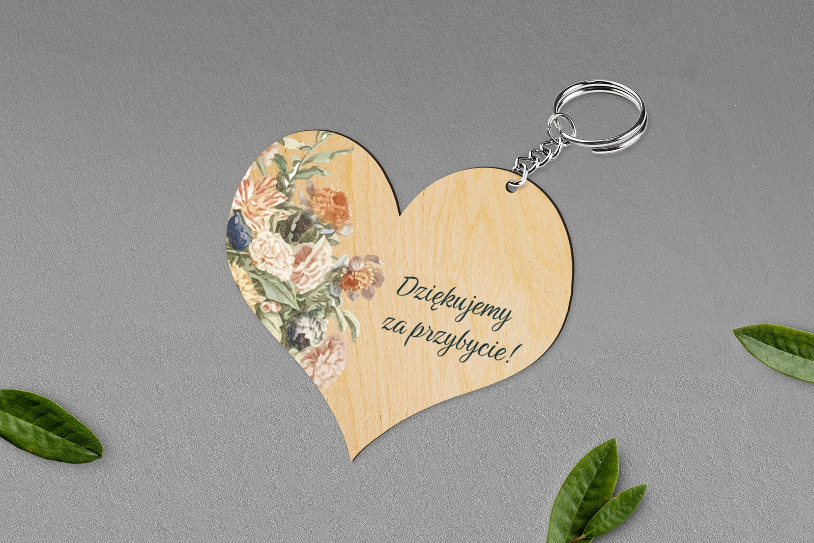 Breloki z Nadrukiem - Serce Rustic Summer Motyw 2