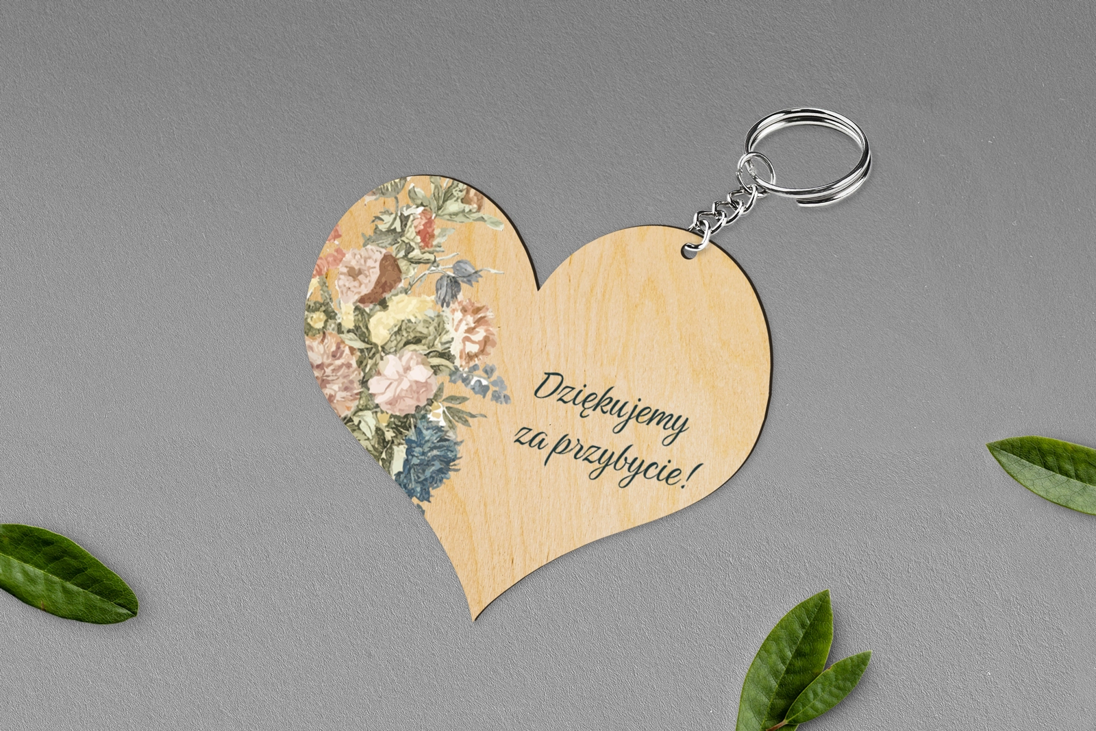 Breloki z Nadrukiem - Serce Rustic Summer Motyw 1