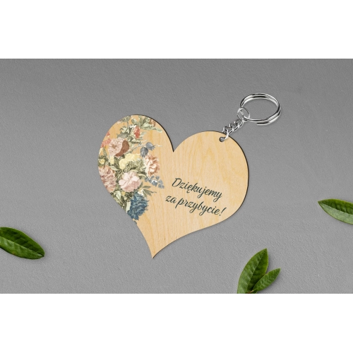 Breloki z Nadrukiem - Serce Rustic Summer Motyw 1