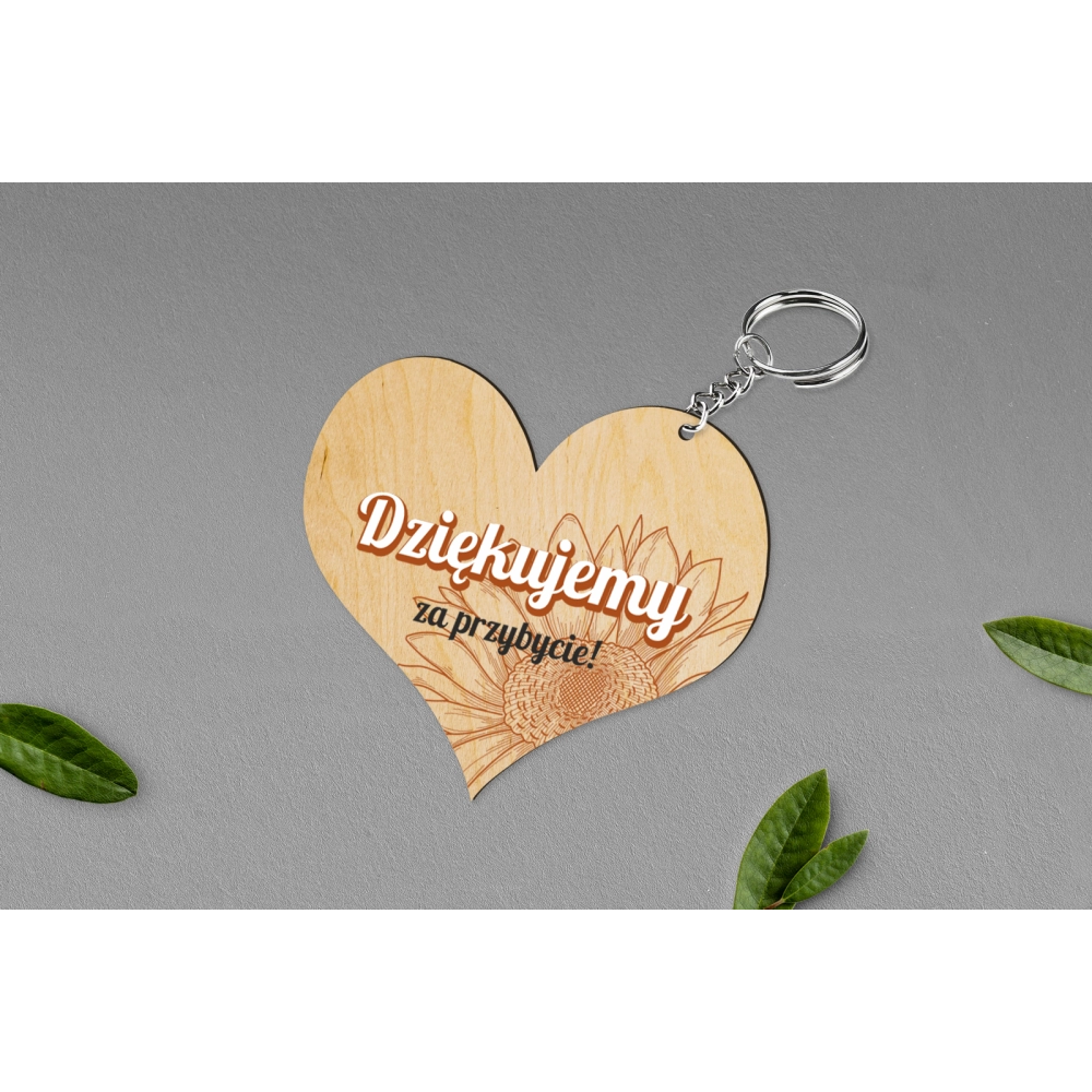 Breloki z&nbsp;Nadrukiem - Serce Sunflowers Motyw 2