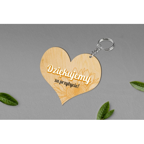 Breloki z Nadrukiem - Serce Sunflowers Motyw 1