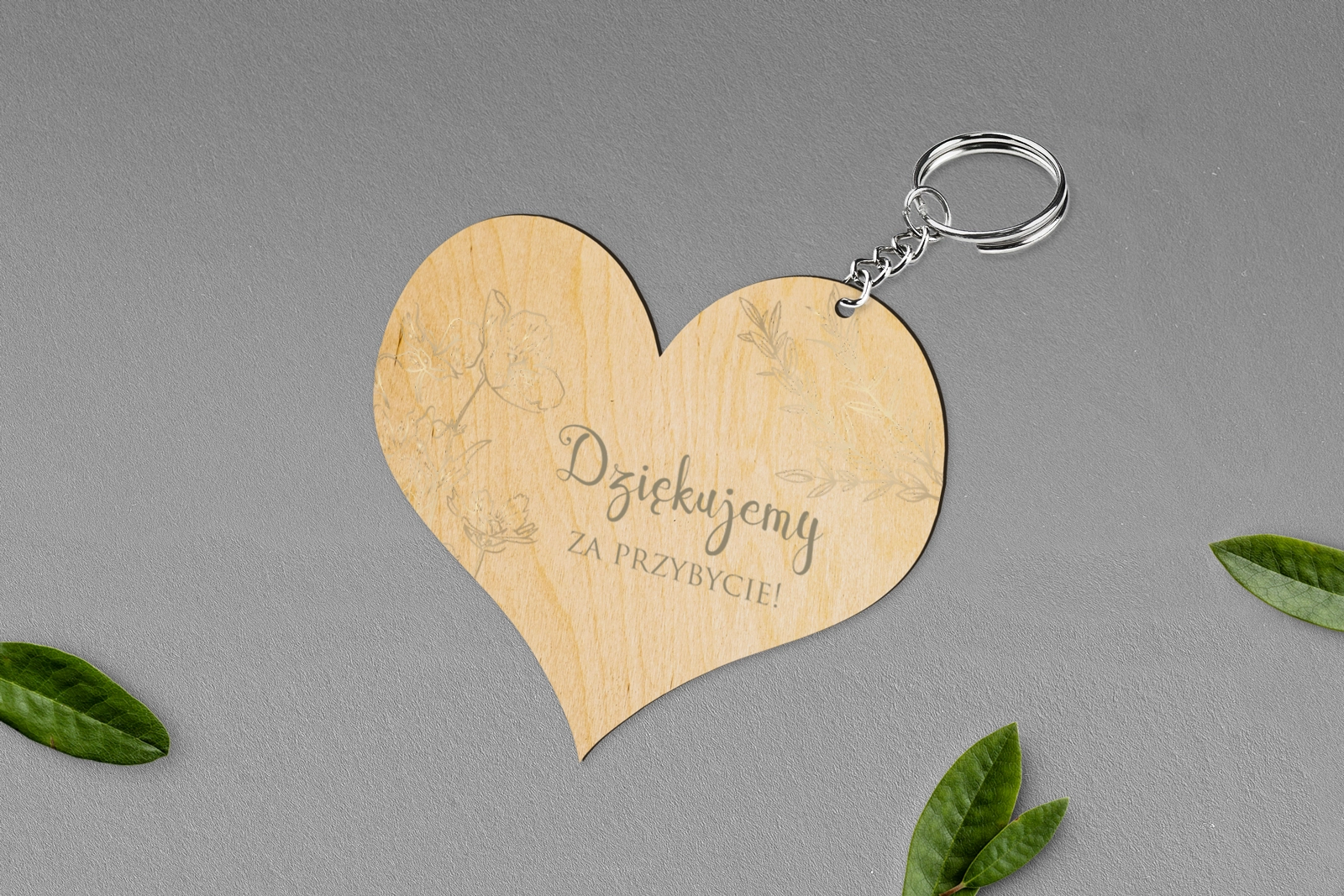Breloki z Nadrukiem - Serce Fiori Motyw 2