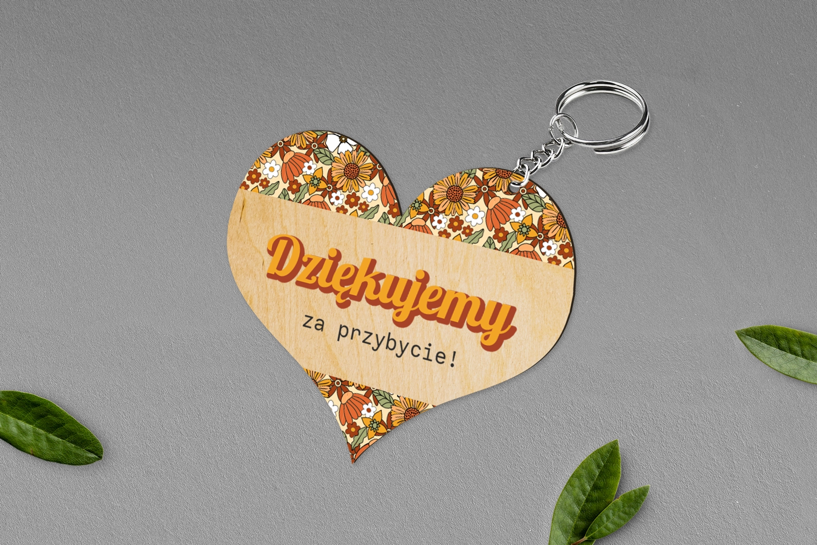 Breloki z Nadrukiem - Serce Retro Style Motyw 1