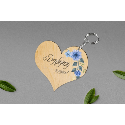 Breloki z Nadrukiem - Serce Akwarelowe Wianki Motyw 1