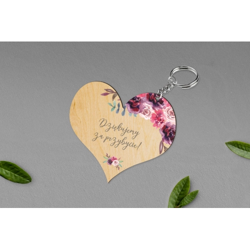 Breloki z Nadrukiem - Serce PasteLove Motyw 1